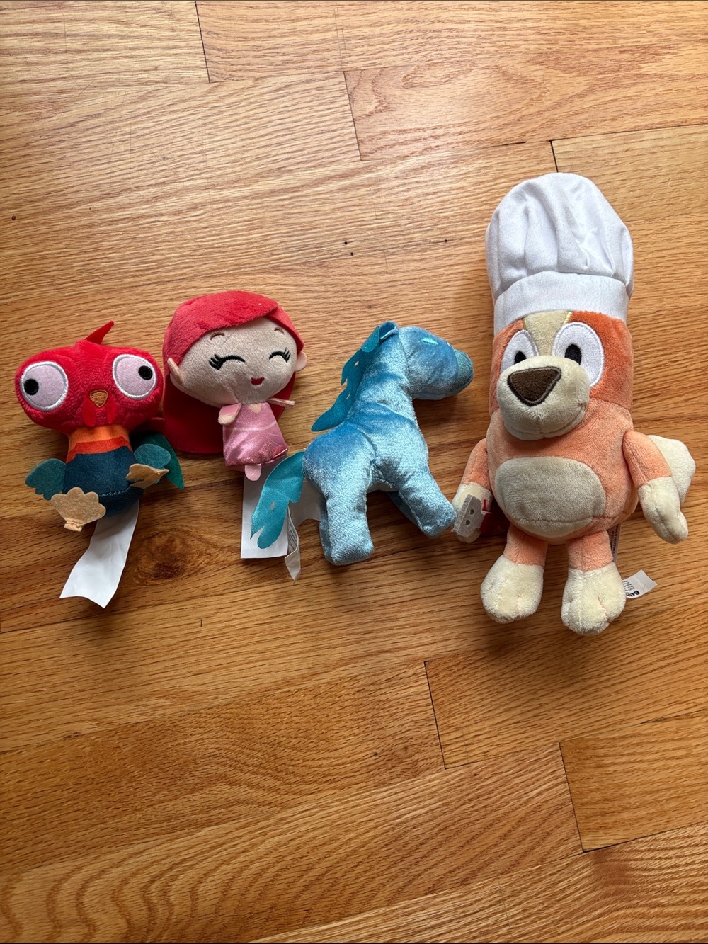Disney Frozen Bruni Bluey Ariel Plush Lot Small Character Stuffed Animal Bundle